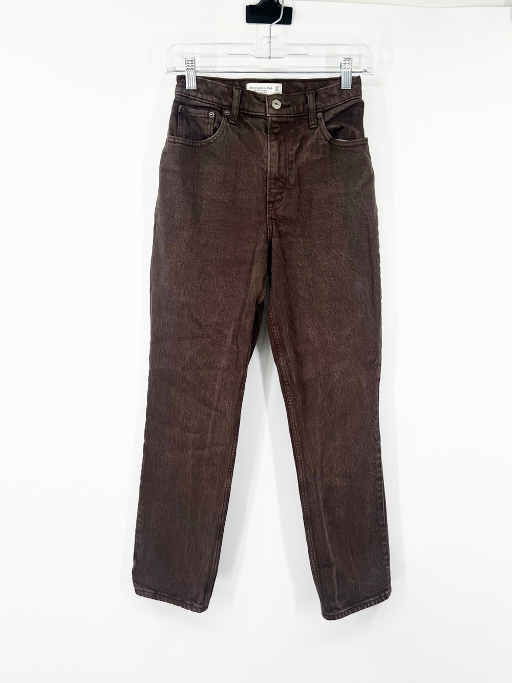 Abercrombie & Fitch Curve Love The ‘90s Straight Jeans Ultra High Rise Brown